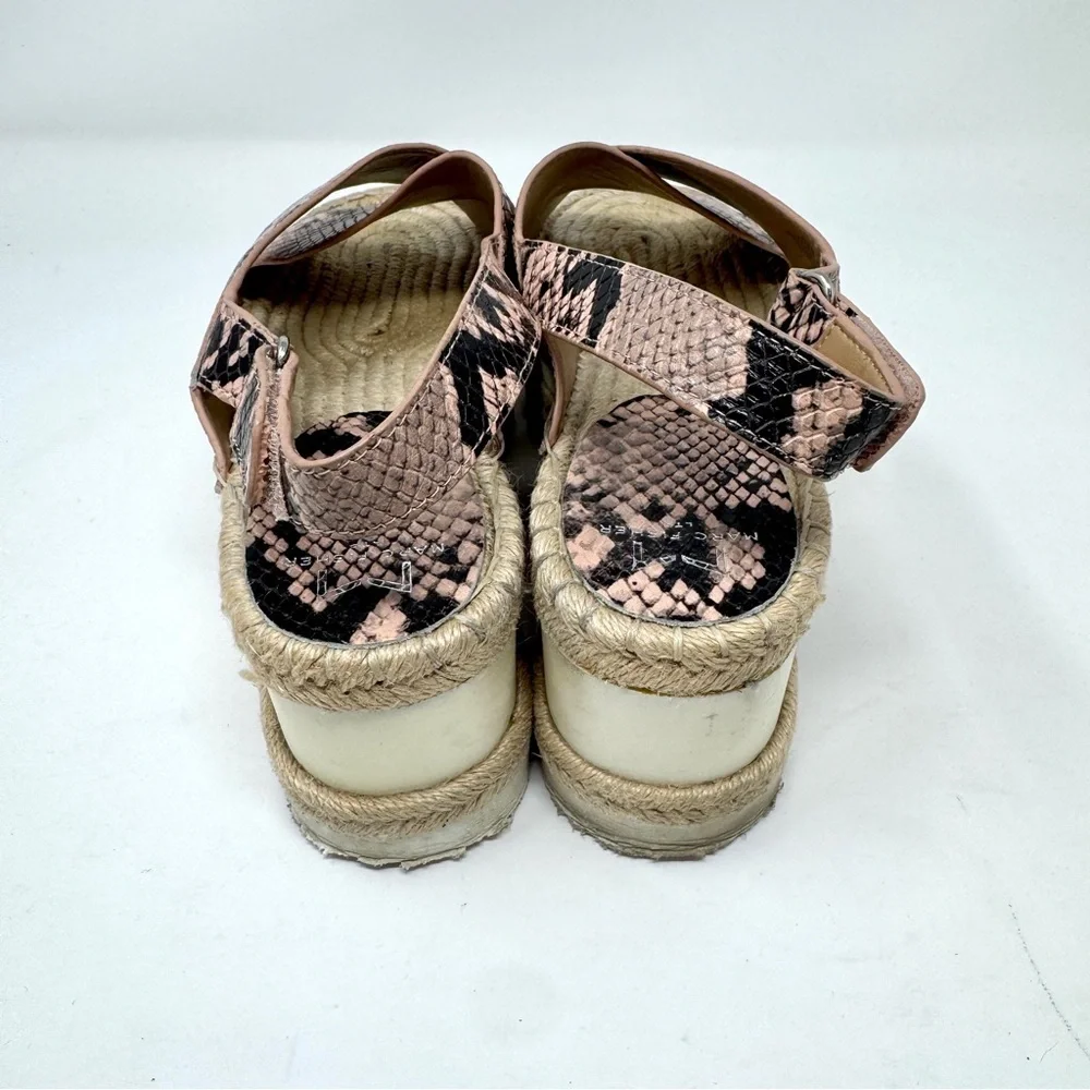 Marc Fisher Gandy Pink Leather Platform Sandals